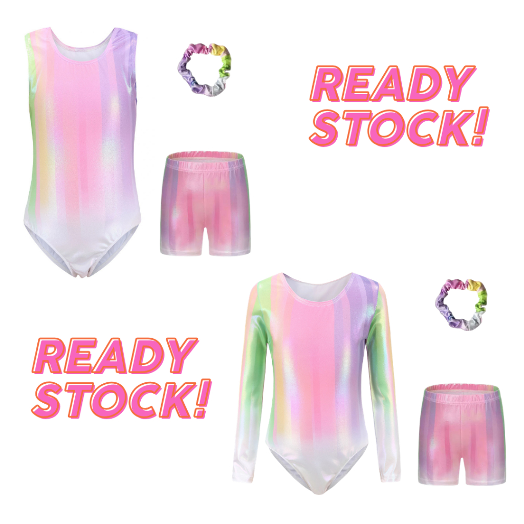 [READY STOCK] Tiny Queens SL-12 Gymnastic Leotard Anak Import/Baju Senam Gymnastic Anak Perempuan Le