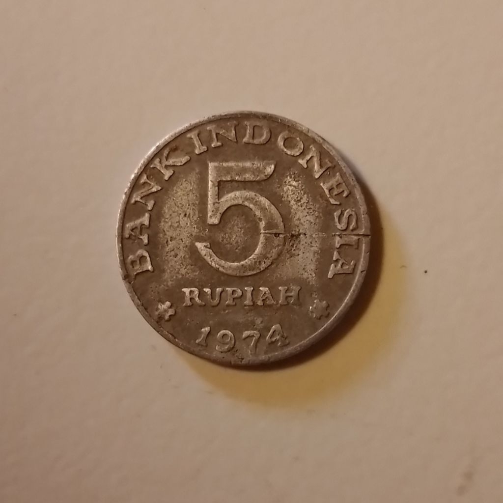 Koin 5 Rupiah Tahun 1974 Asli Buat Koleksi