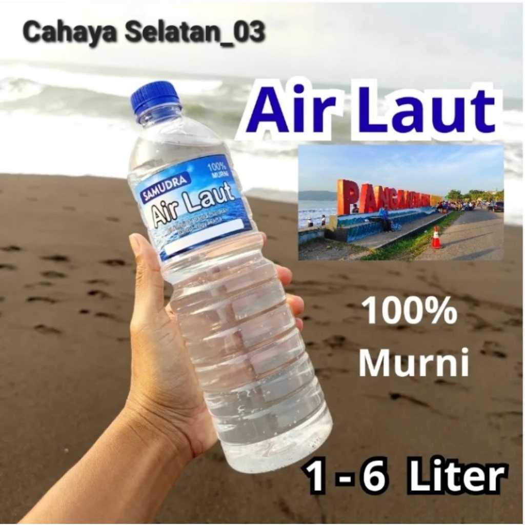 Air Laut Murni Pantai Selatan Asli Isi 1 Liter AQUARIUM AQUASCAPE SLAT WATER 100% Bisa Juga Untuk Ob