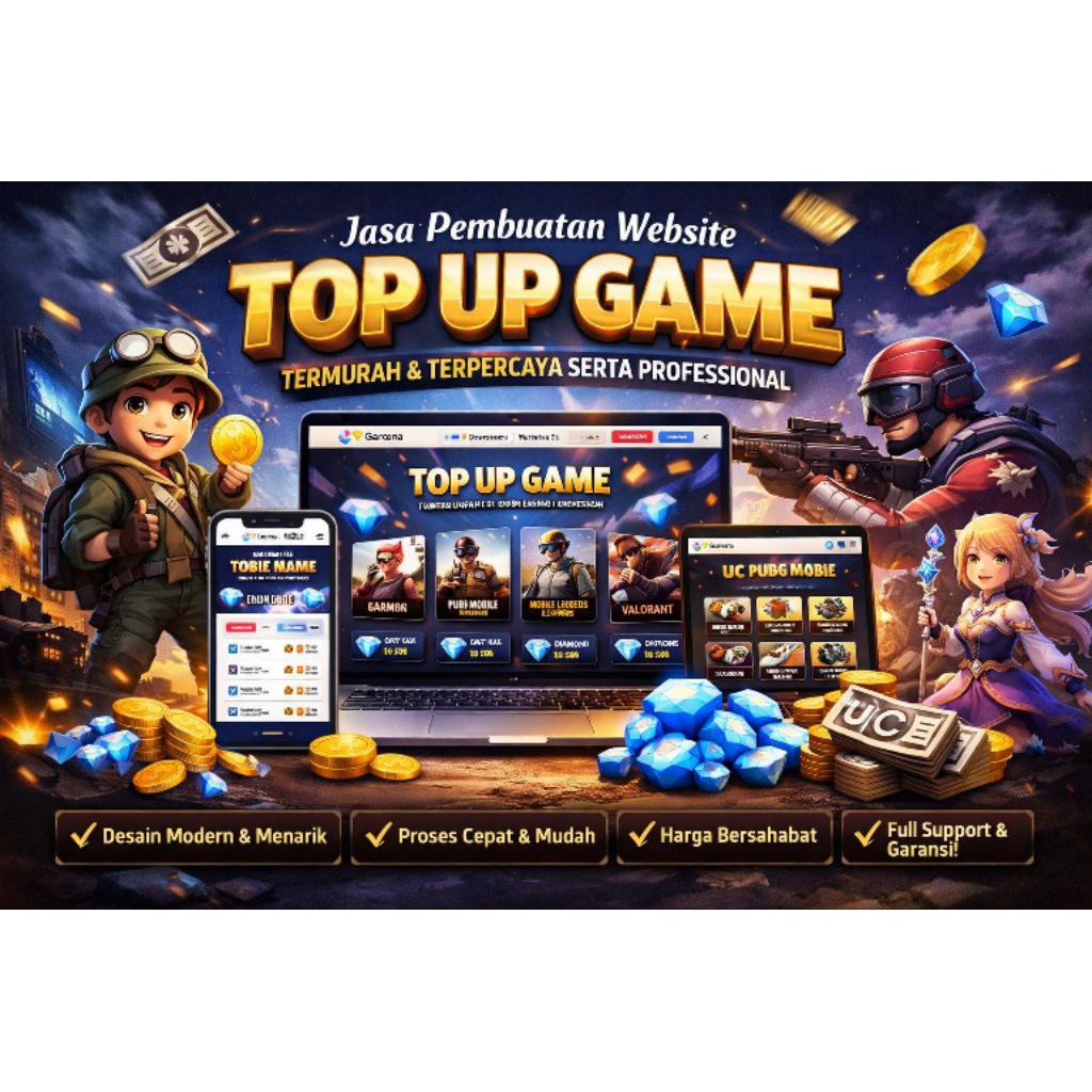Jasa Pembuatan Website Top Up Game Murah & Profesional