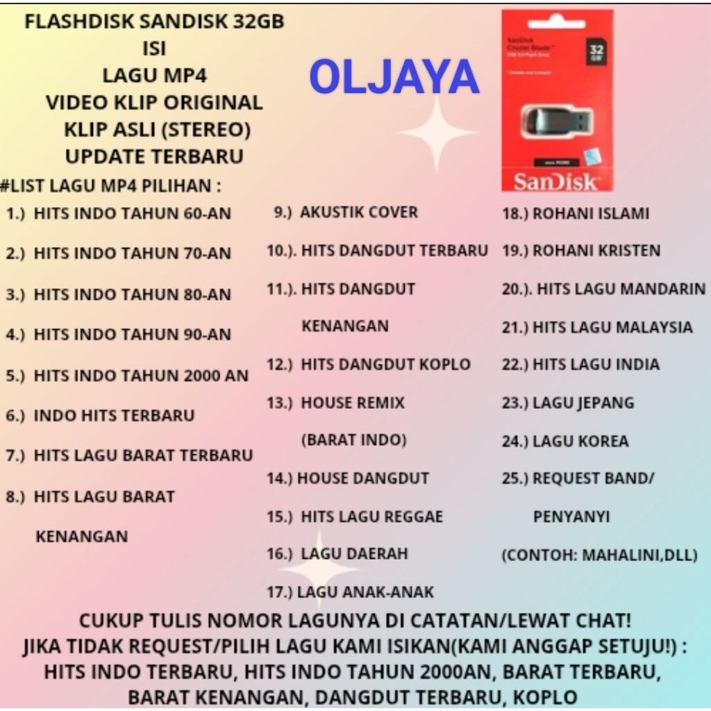 flashdisk Sandisk 32GB mp4 original