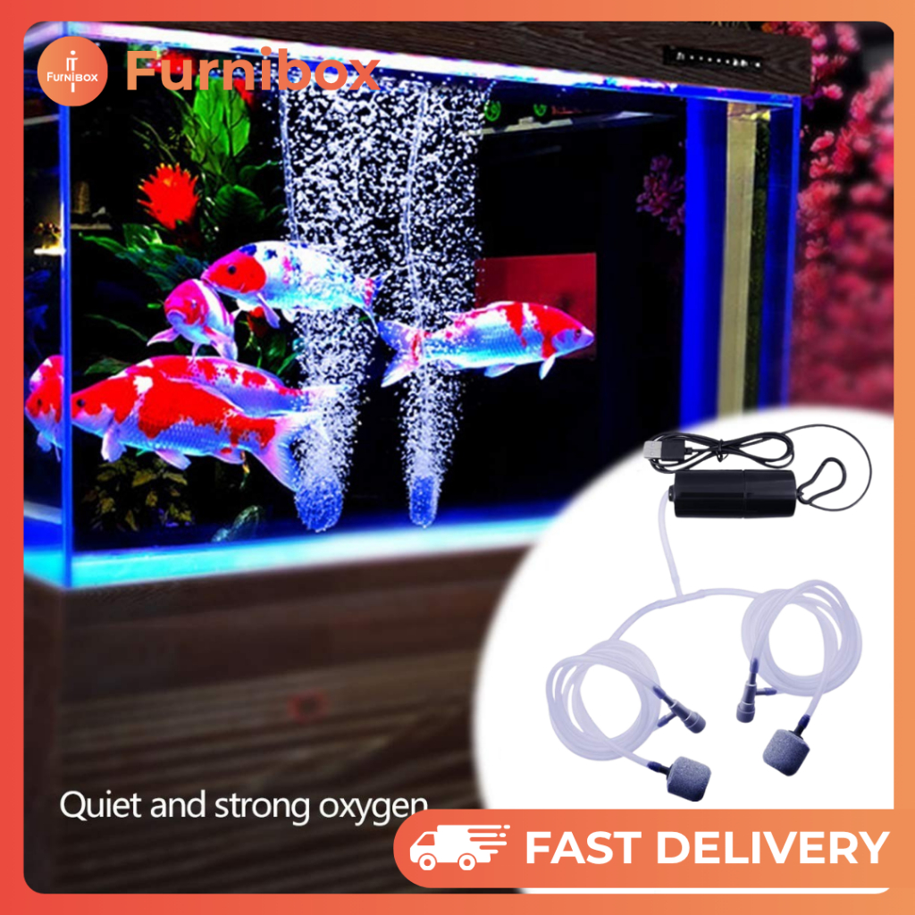 USB Aerator Portable Pompa Aquarium Gelembung USB Aerator Aquarium Portable Silent Stone