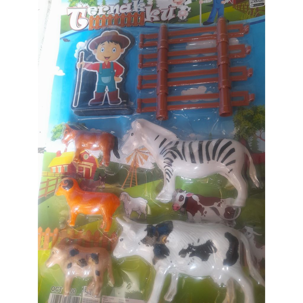 mainan hewan sapi isi 5