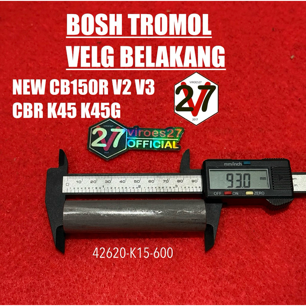 BOS TROMOL VELG BELAKANG NEW CB150R & CBR150R k45G 42620-K15-600