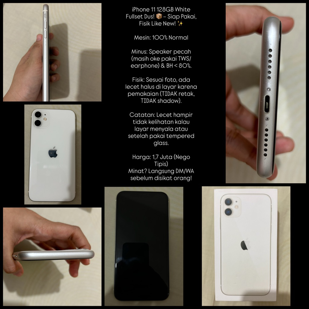 Iphone 11 128 gb white Second
