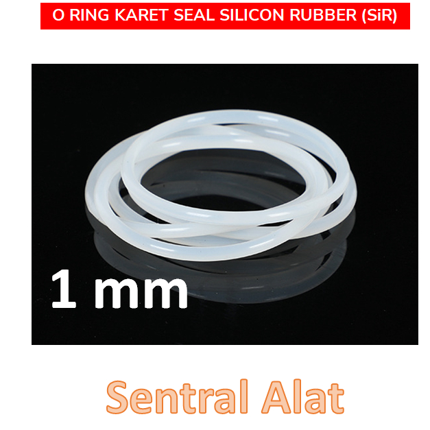 Karet Seal O Ring SILICON RUBBER (SiR) Tebal 1 mm, OD : 4 5 6 7 8 9 10 11 12 13 14 15 16 17 18 19 20