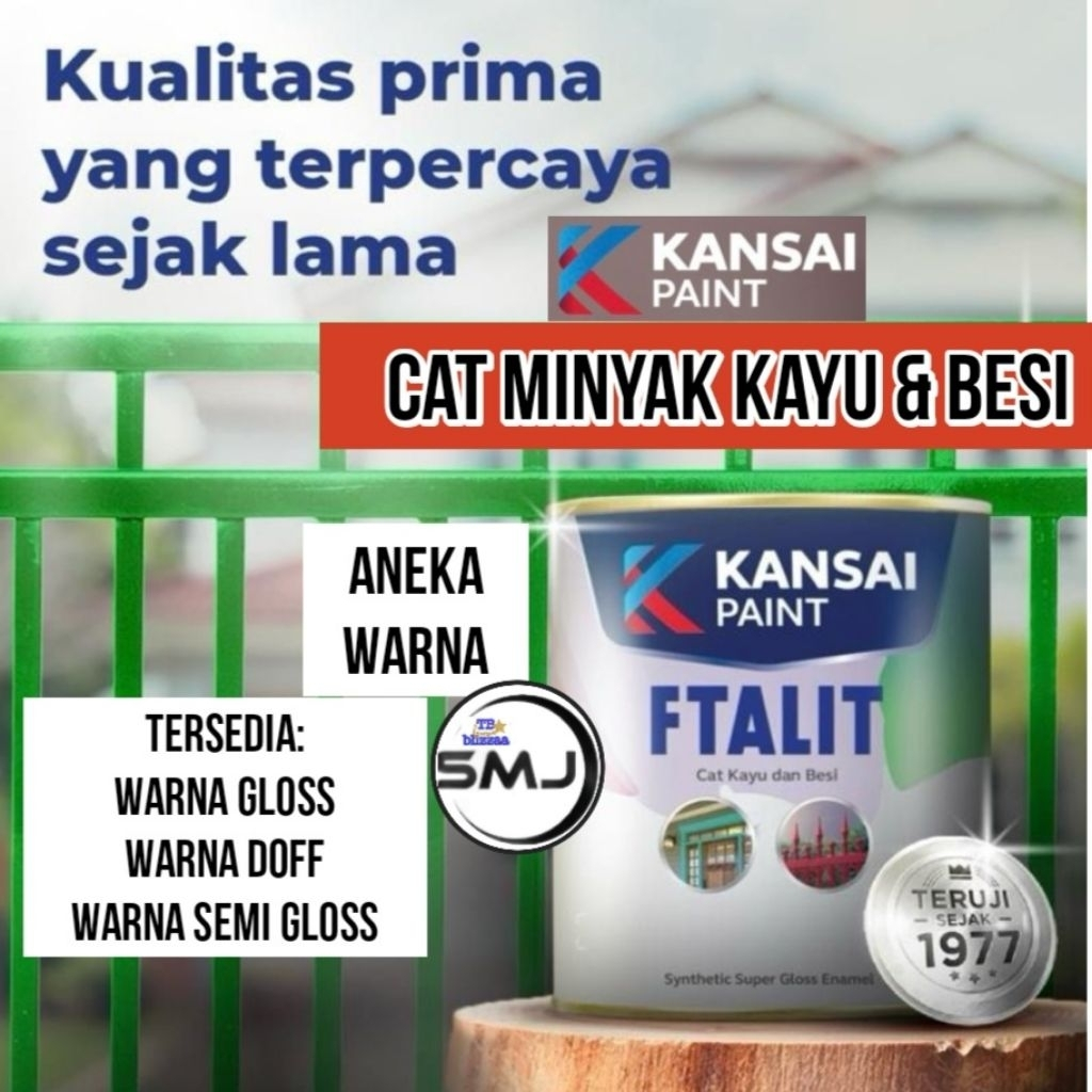Ftalit 1kg Ftalit Warna Gloss Ftalit Doff Ftalit Semi Gloss Kansai Ftalit Aneka Warna Kansai Paint