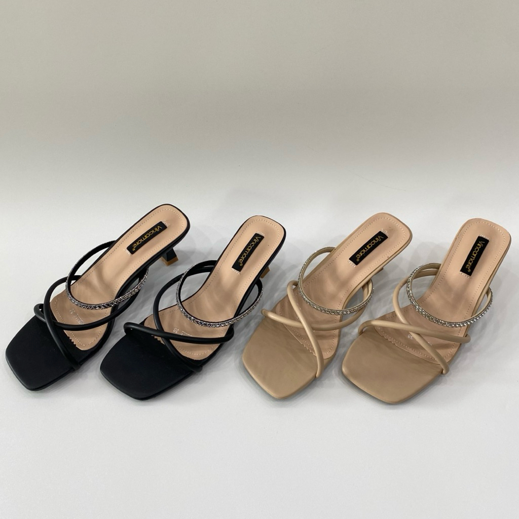 Allure Adelle Sandal Heels 3cm valerie glossy slip on