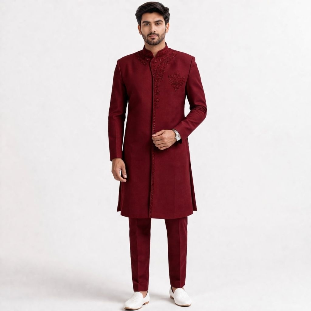 Kurta India Premium Pria Bordir Mewah Baju Muslim Pesta Beskap Modern Slim Fit / Kurta India Pria Pr