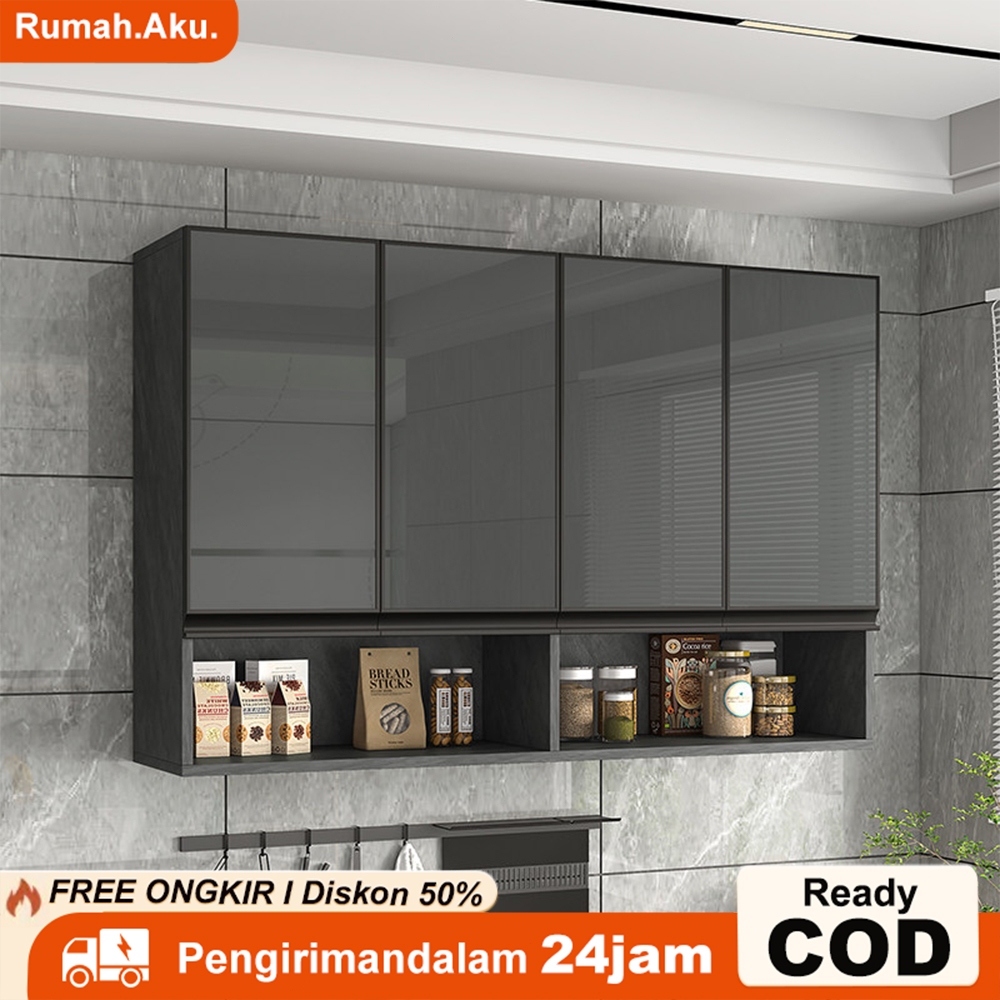 Kitchen Set Atas 4 Pintu Minimalis Lemari Gantung Aluminium Lemari Dapur Aluminium Lemari Serbaguna 