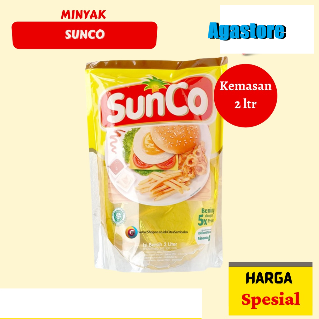 [Agastore] Minyak Goreng Sunco 2 Liter / Sunco 2 Liter Promo