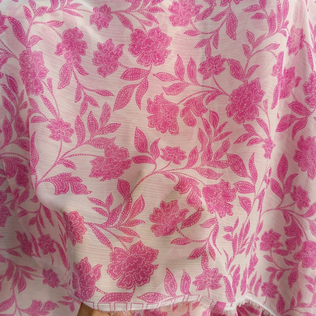 kain sifon yoryu motif meteran - kain sifon premium motif - bahan sifon motif meteran - [harga/0,5m]