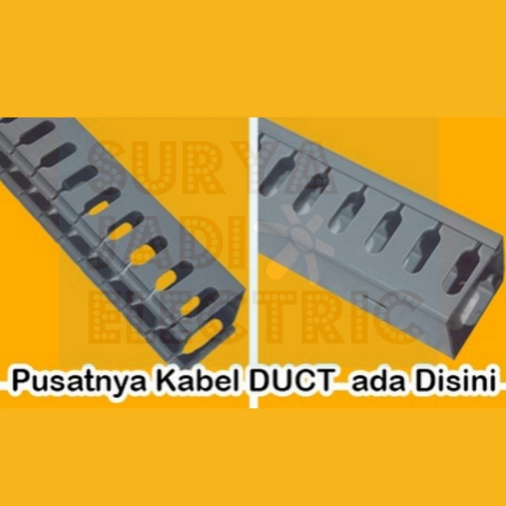 Kabel Duct Cable Duct PM 25x25 25 x 25 mm Panjang 1.7 Meter / Kabel Duct 25 x 25 mm