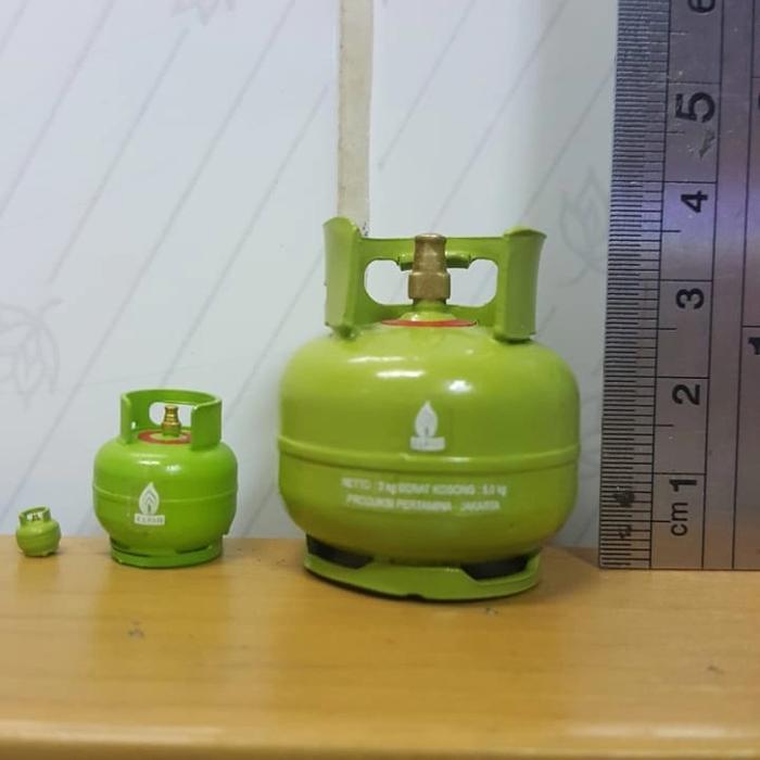 MINIATUR ELPIJI LPG MELON 3KG SKALA 1/18 ORIGINAL TECHNOCRAFT BUKAN TABUNG GAS BENERAN DAN TIDAK