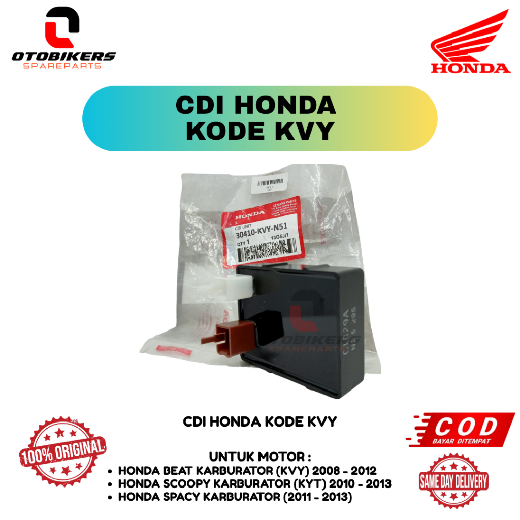 CDI Honda KVY Original untuk motor Honda BeAT Karbu (2008-2012) Scoopy Karbu (2010-2013) Spacy Karbu