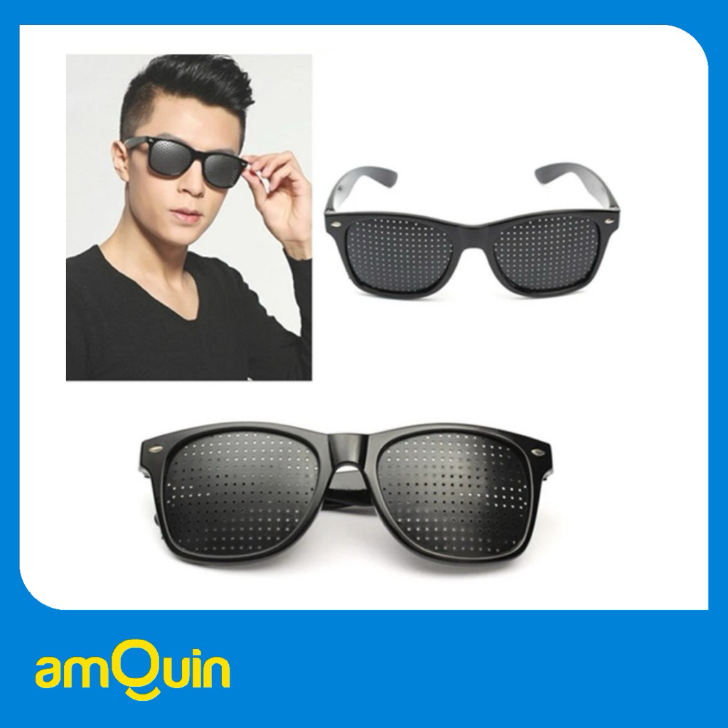 Kacamata Terapi Pinhole Glasses | Mengurangi Minus Mata | Original USA | Free Kotak