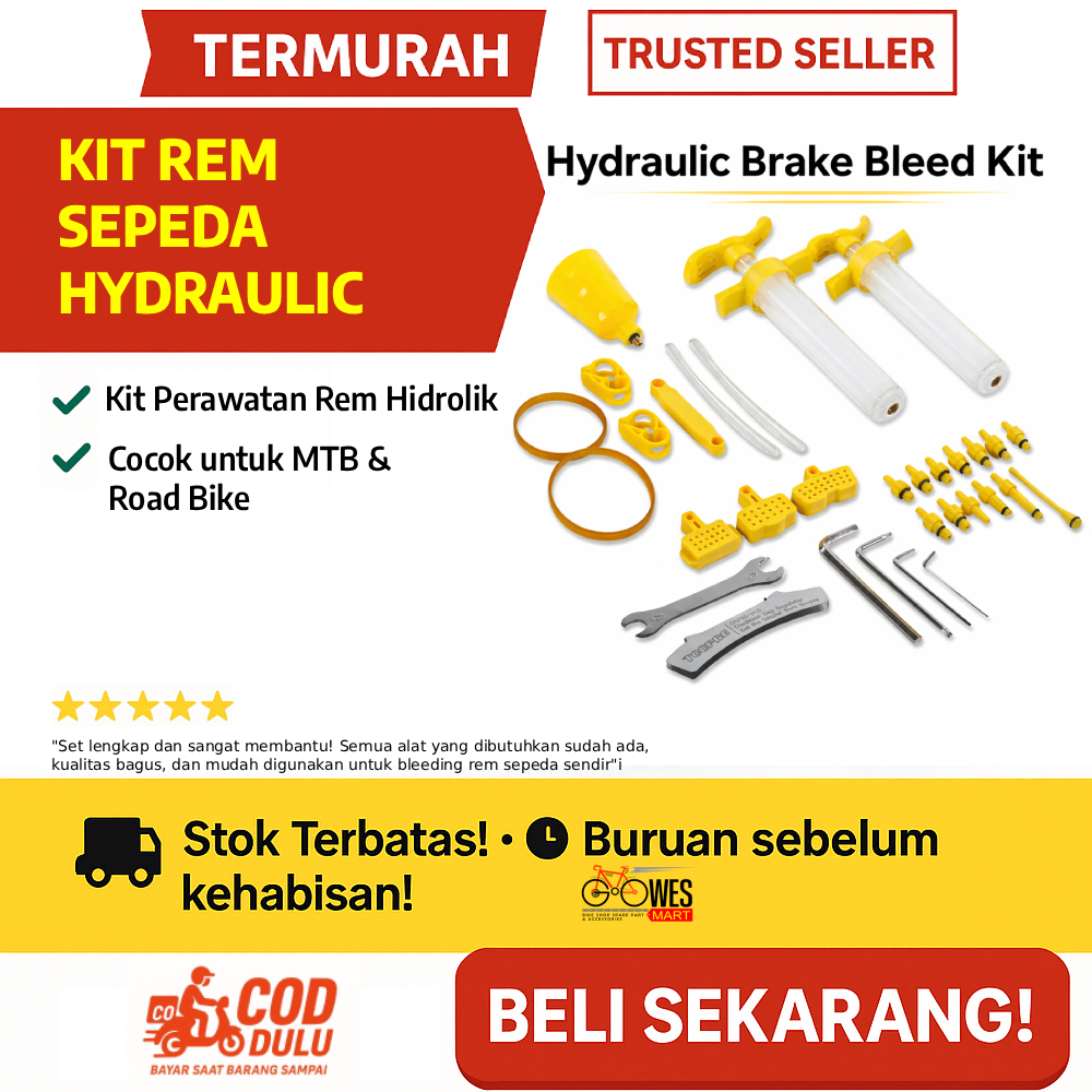 Kit Bleeding Rem Sepeda Hydraulic TOOPRE Set Lengkap MTB Road Bike Shimano SRAM