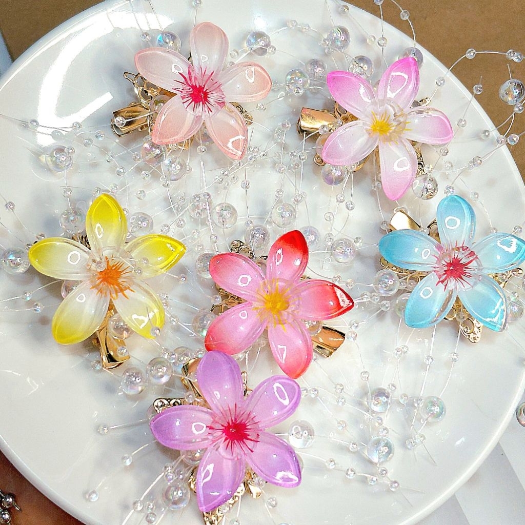 JEPIT BUNGA KRISTAL MANIK MANIK JEPIT RAMBUT SAMPING MODEL KRISTAL