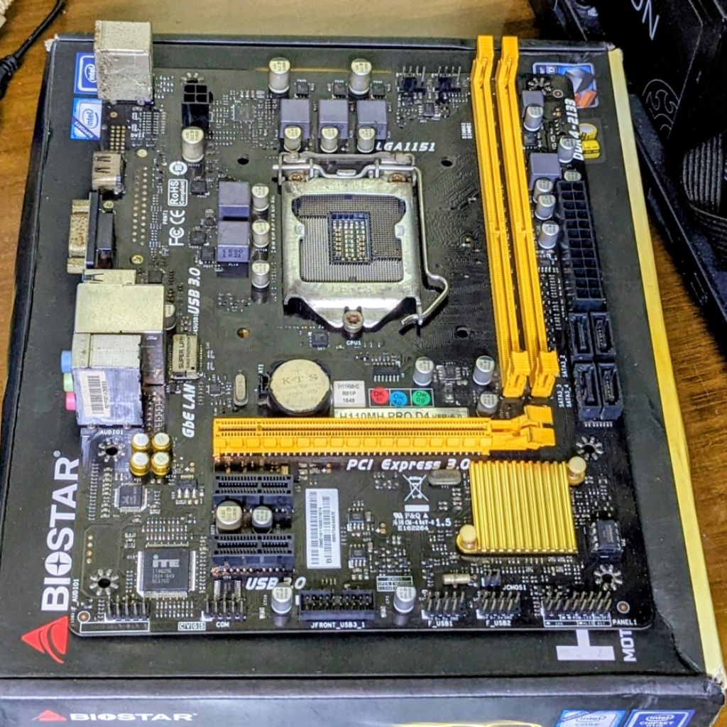 Mobo motherboard Biostar H110MH intel minus rusak