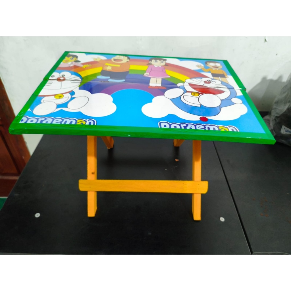 Meja Belajar Model Kayu / Meja Belajar Kayu / Meja Belajar Anak / Meja Belajar Anak Motif Random / M