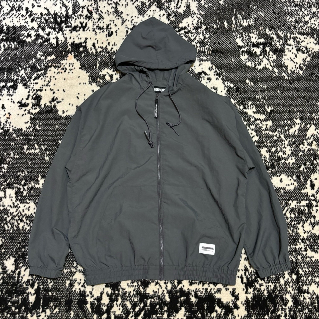 NEIGHBORHOOD FW23 ZIP UP HOODED JACKET GREY