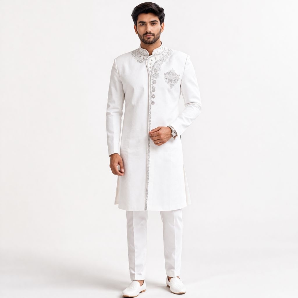 Kurta India Premium Pria Bordir Mewah Baju Muslim Pesta Beskap Modern Slim Fit / Kurta India Pria Pr