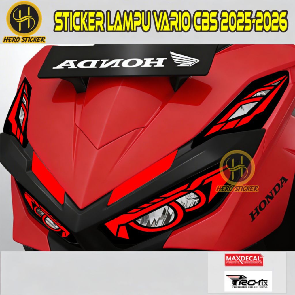 STIKER LAMPU DEPAN VARIO CBS 125 2025 STIKER LAMPU DEPAN VARIO STREET 125 TERBARU