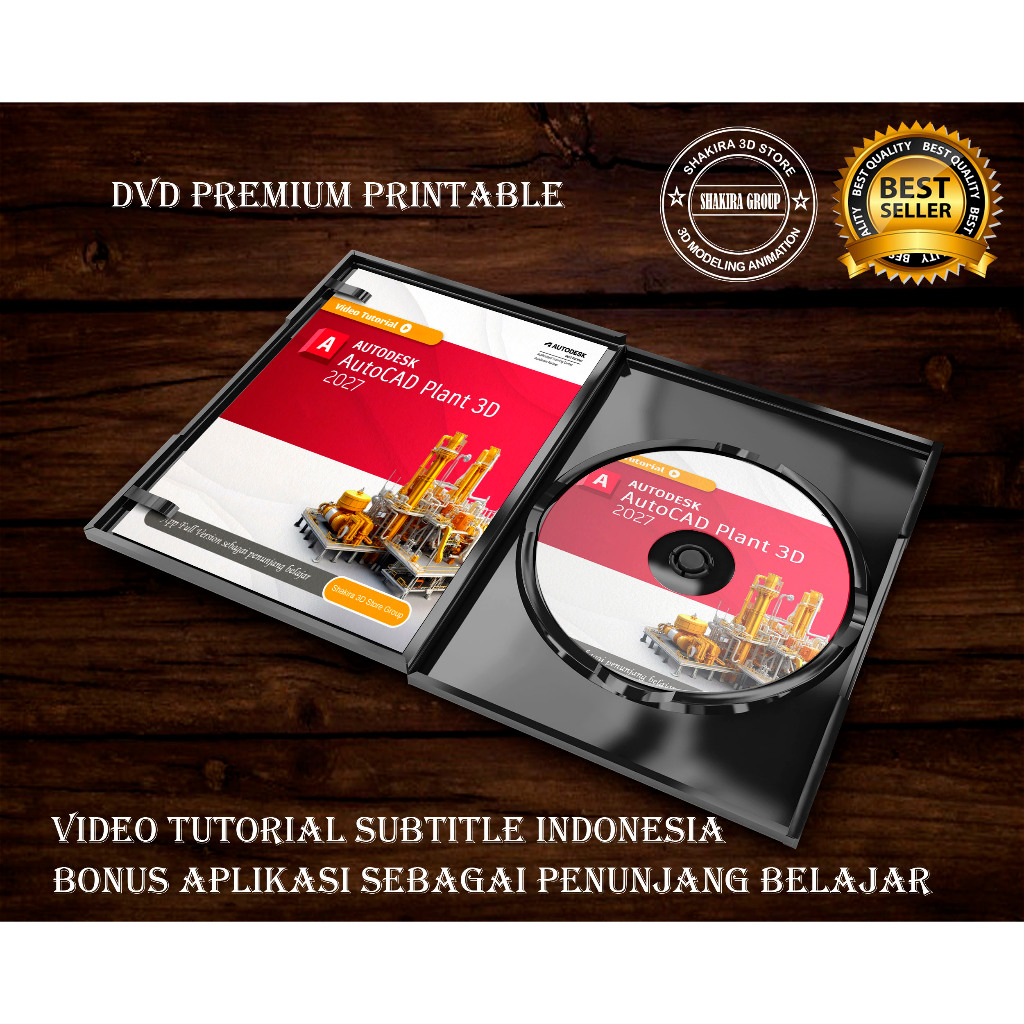 AutoCAD Plant 3D 2027 plus Video Tutorial Mastering SUBTITLE BAHASA INDONESIA DVD