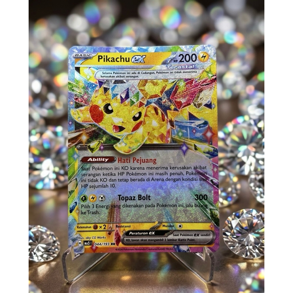 Kartu Pokemon TCG Indonesia - Pikachu EX RR Hologram
