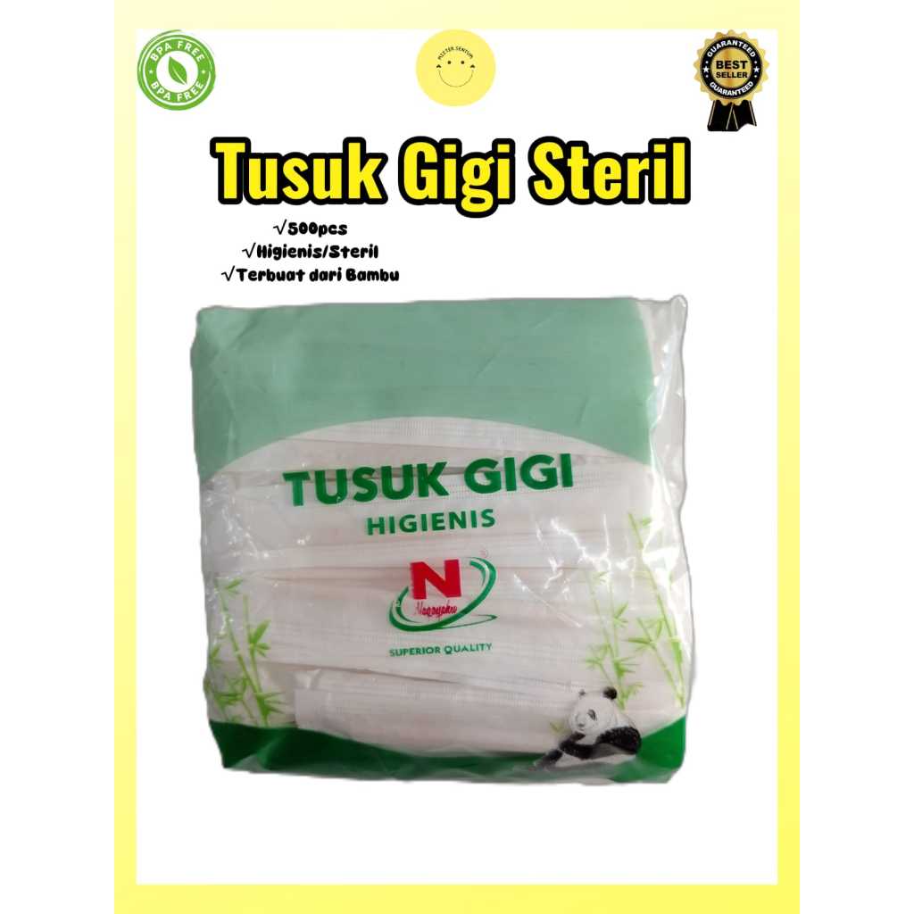 Tusuk gigi 500pcs/Tusuk gigi steril/Tusuk gigi higienis/Tusuk gigi panda/Tutup gigi