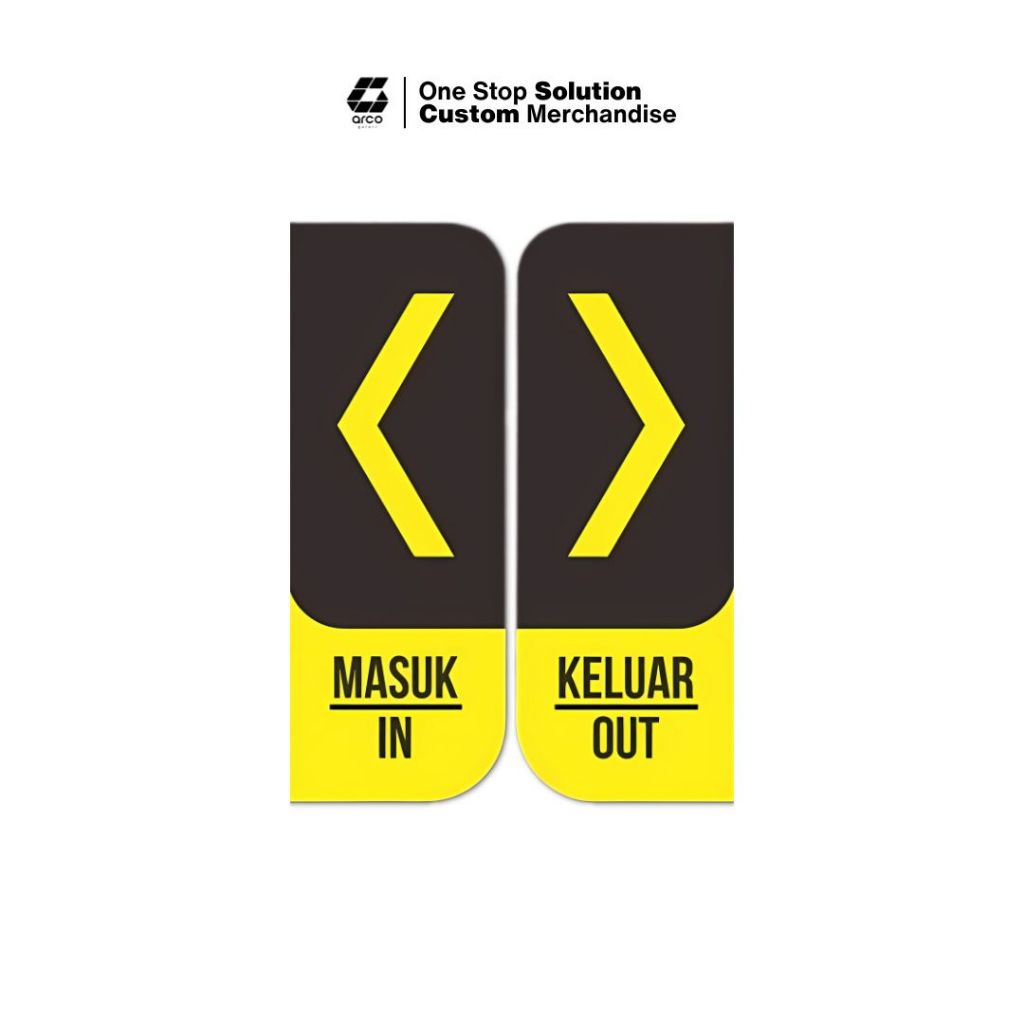 Papan Tanda Sign Akrilik In & Out
