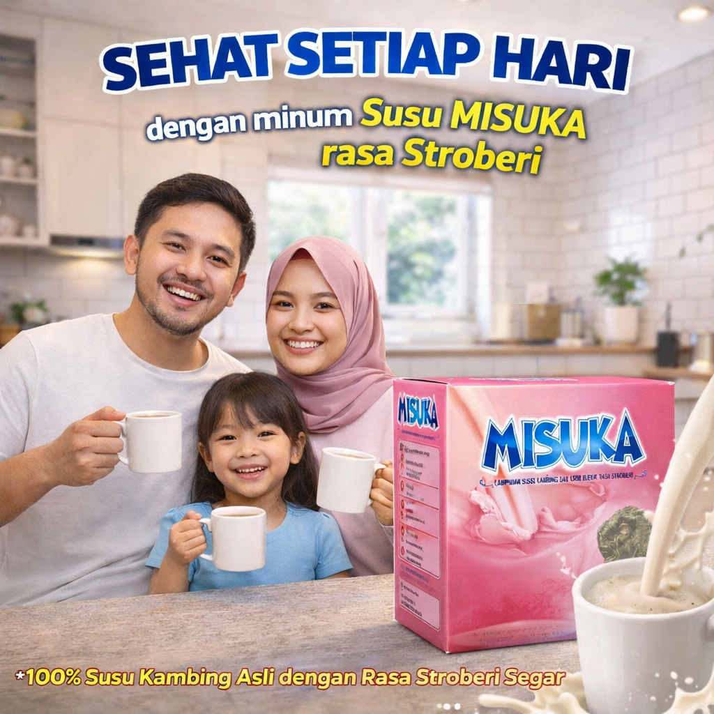 Susu Kambing Bubuk MISUKA STROBERI