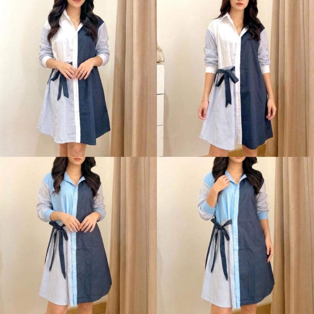 SJM TUNIK LOVY - KATUN SALUR - KATUN POPLIN - BELT RIBBON