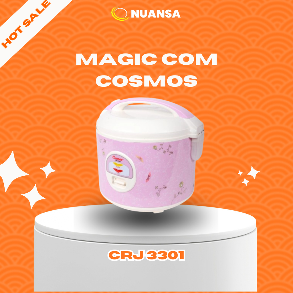 COSMOS Rice Cooker CRJ 3301 Mejikom 1,8 Liter Anti Lengket Low Watt
