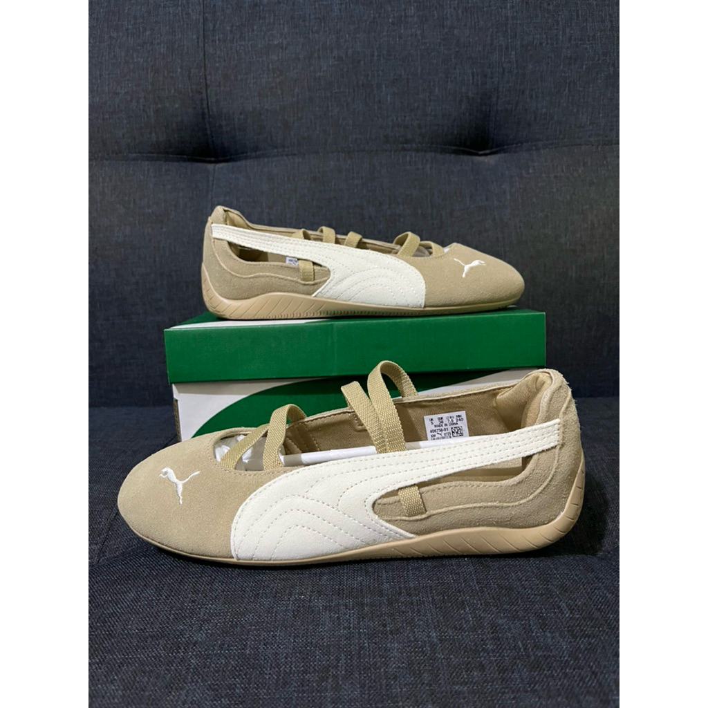 Sepatu Puma Speedcat Ballet Suede Tan Brown Warm White Women's Original