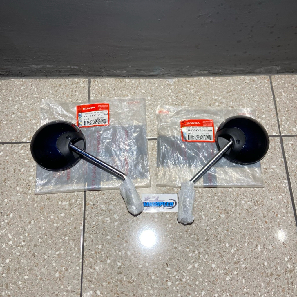 88110 88120 KYT 940TBM SPION HONDA SCOOPY KARBU BIRU TUA ORIGINAL AHM HARGA PER BJ KANAN KIRI SAMA P
