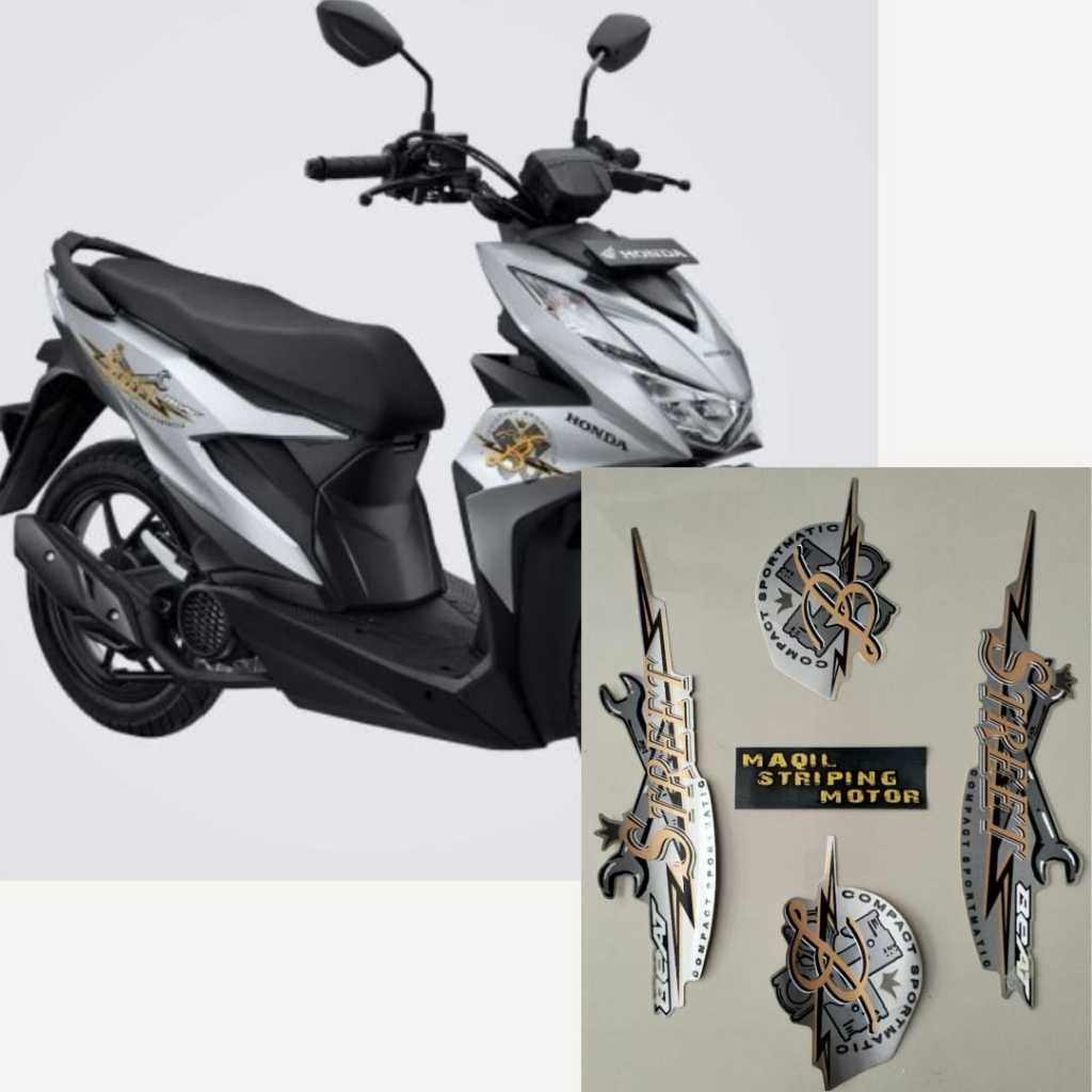 stiker striping motor honda beat street tahun 2020 bahan 100% original