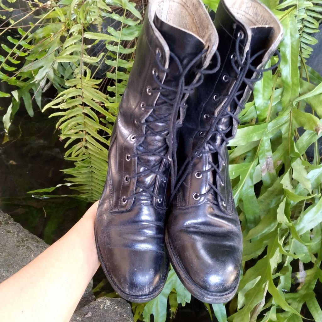Vintage army boots military combat boots boots size 40/41an
