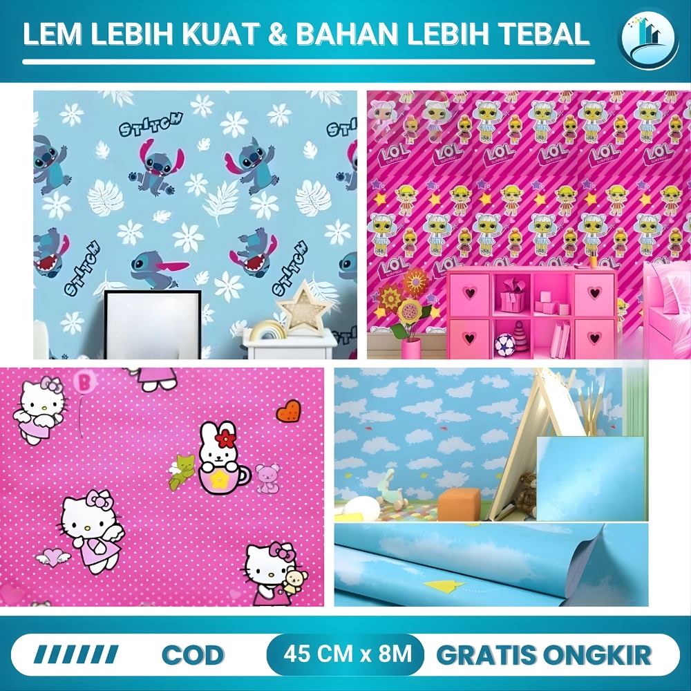 Wallpaper Dinding Kamar Anak Wallpaper Sticker Dinding Kamar Anak Karakter Anak