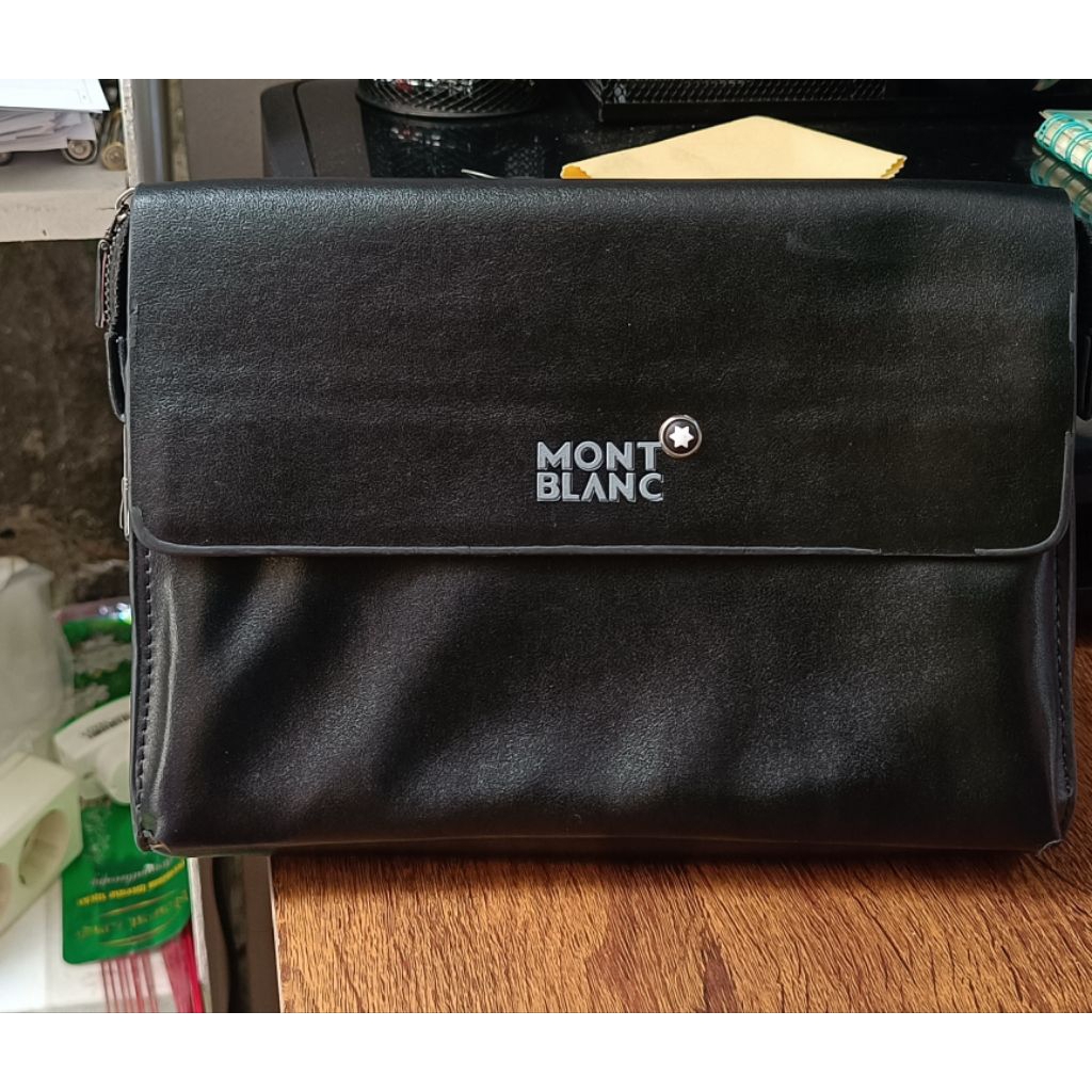 Pouch/Handbag/Clutch Pria MONT BLANC hitam Preloved