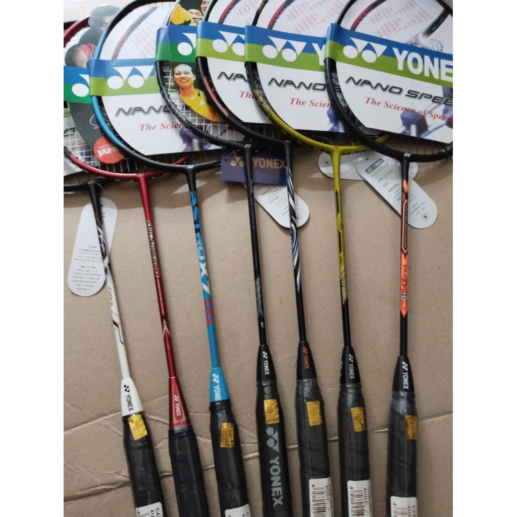Raket carbon pemula + tas dan senar+ grip