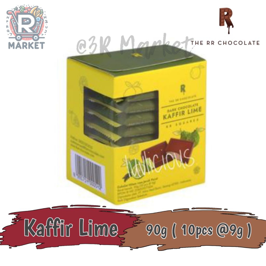 The RR Chocolate RR Squares Dark Chocolate Kaffir Lime