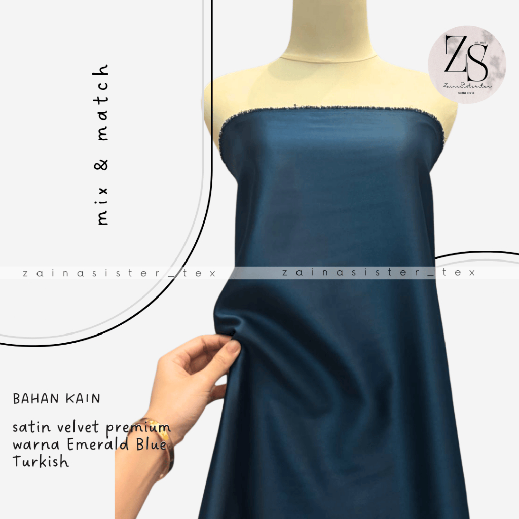 1/2 Meter Bahan Kain Satin Velvet Premium Warna Turkish Bahan Kain Bridesmaids Wisuda