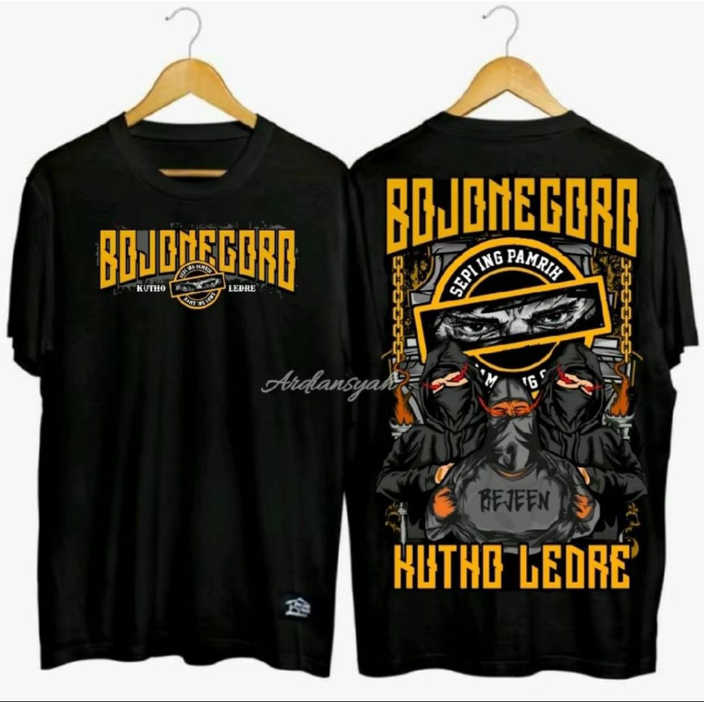 KAOS BOJONEGORO KUTHO LEDRE MOTIF KUNING