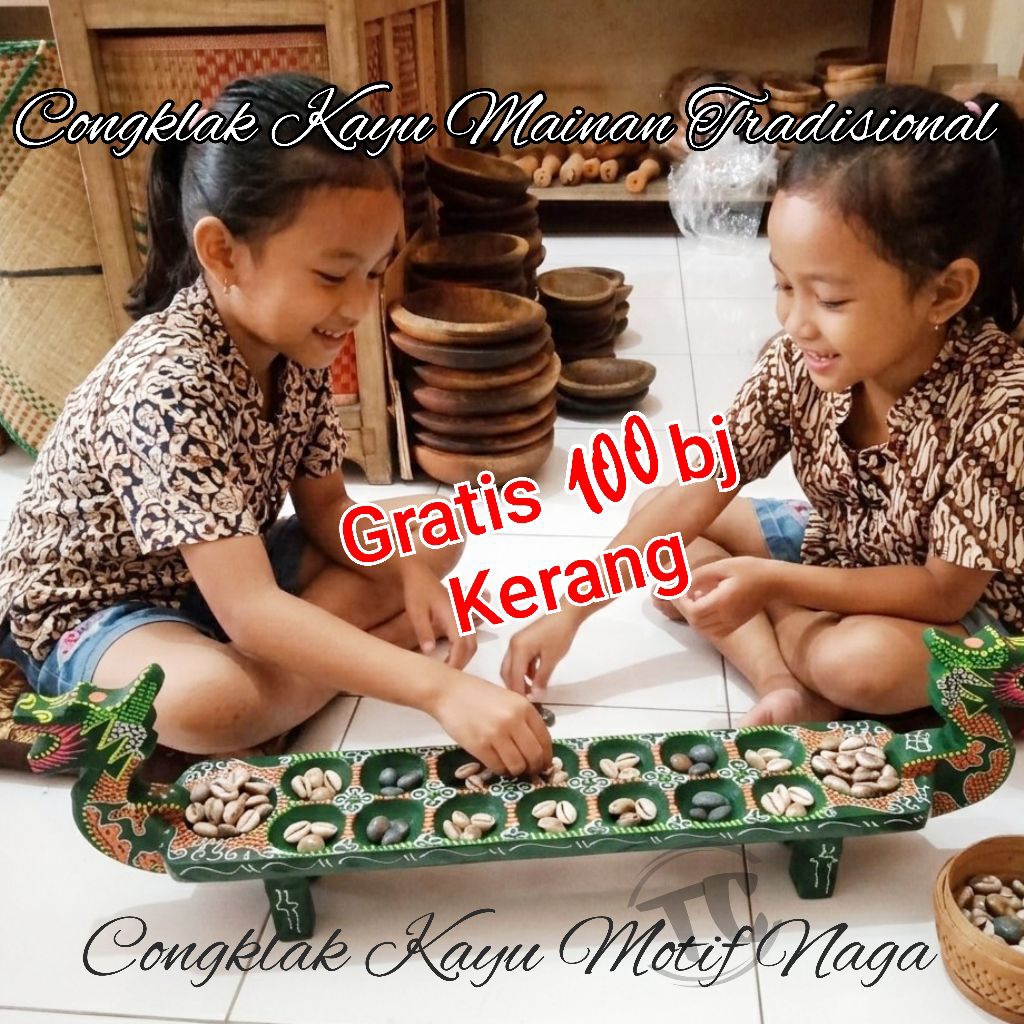 Congklak Kayu Mainan Congklak Kayu Naga