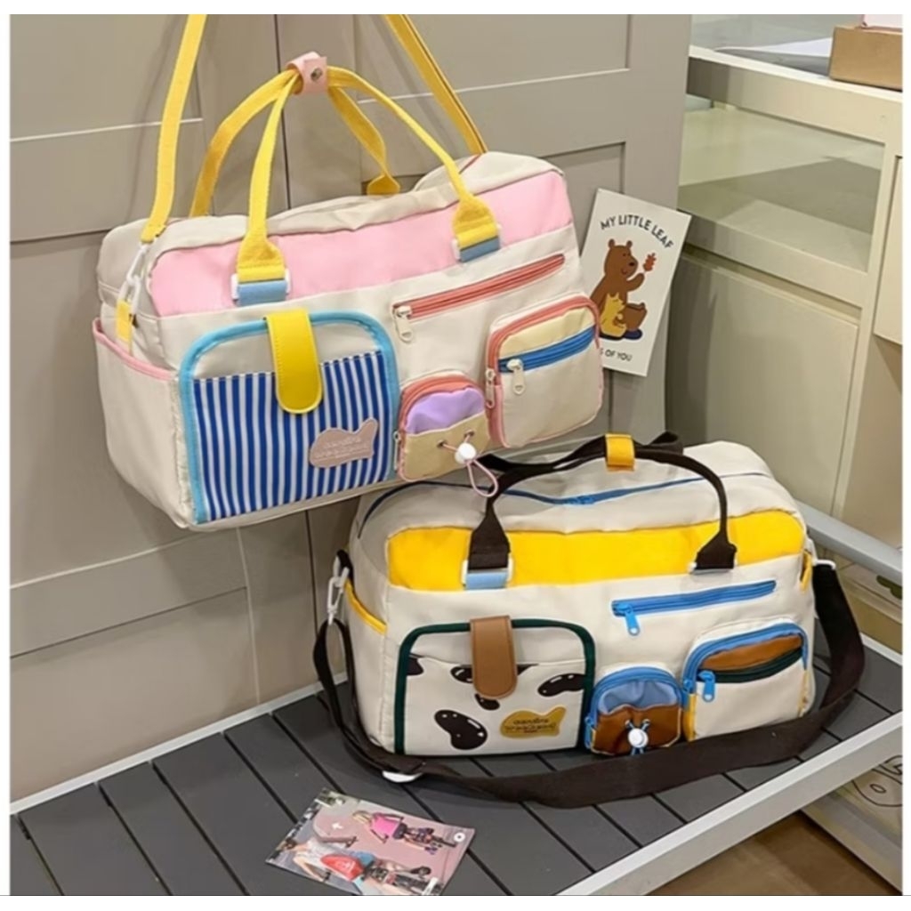 Travel bag multifungsi banyak kantong tas bepergian muat banyak