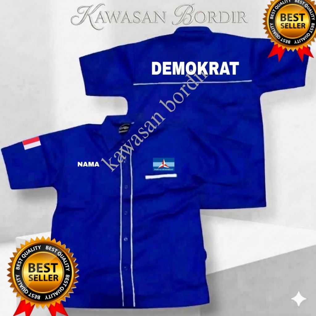 Terbaru kemeja partai Demokrat seragam partai Demokrat baju partai Demokrat pdh partai Demokrat baju