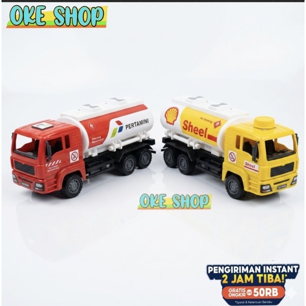 Mainan Anak Mobil Truk Tangki Minyak - Truck Mania Kaguyaplas Mesin Friction