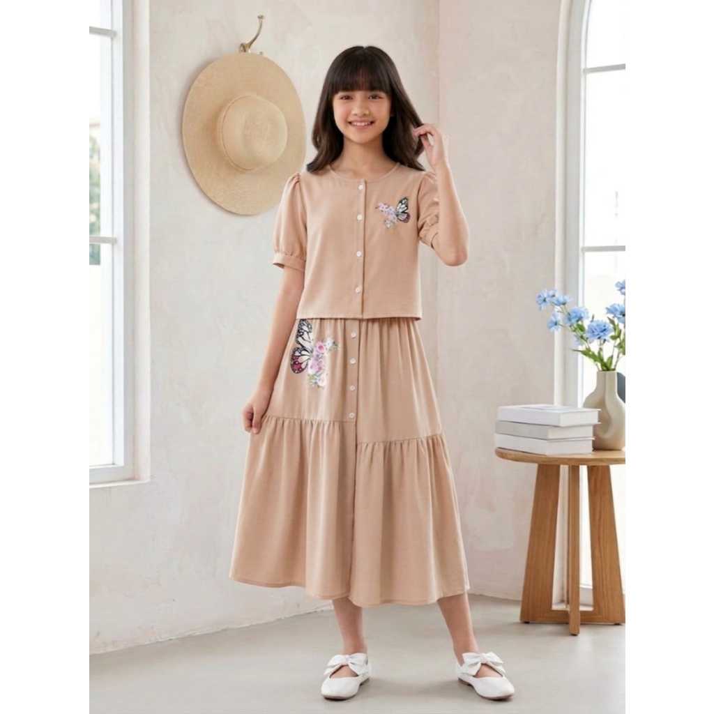 SHOFIA SET KIDS (7THN-15THN) ROK RAYON // SETELAN RAYON// ONE SET ROK ANAK REMAJA // SETELAN ANAK KE