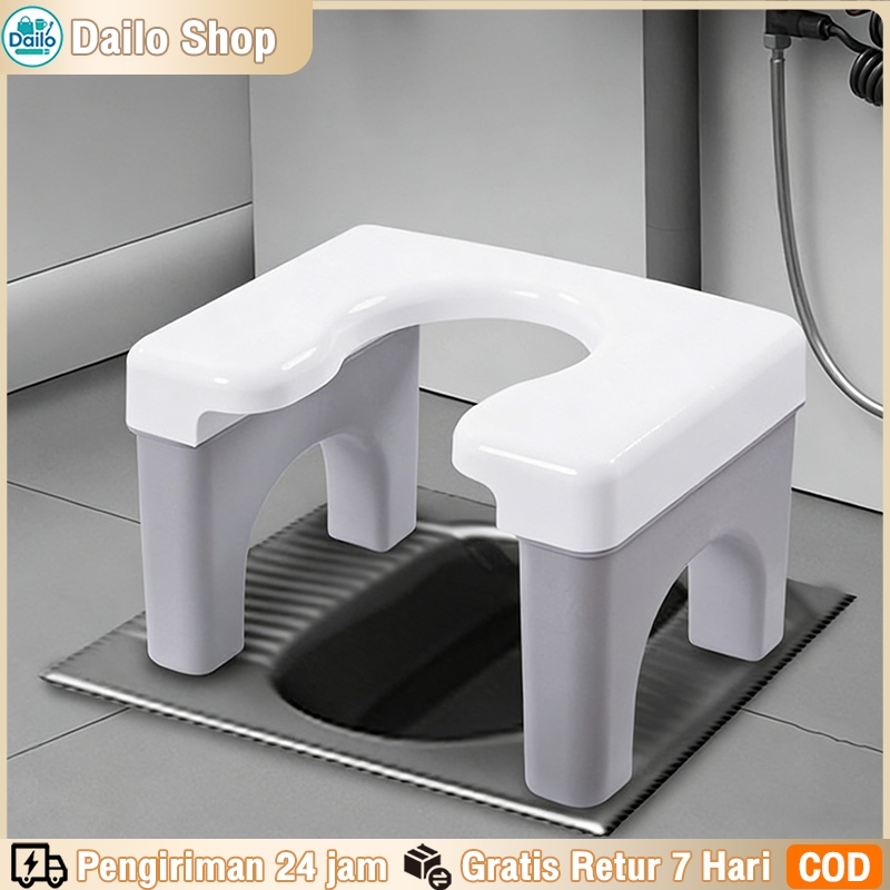 Kursi Toilet Jongkok Portable WC Duduk Anti Slip Tanpa Renovasi Bahan Plastik Tebal Dilengkapi Busa 